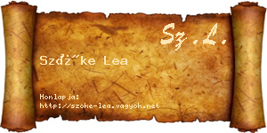 Szőke Lea névjegykártya