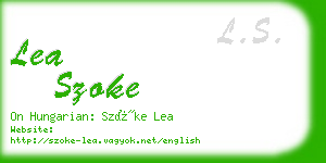 lea szoke business card